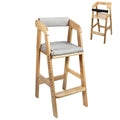 PandaEar Wooden High Chair for Toddlers, Adjustable Child Highchair Feeding by PandaEar
