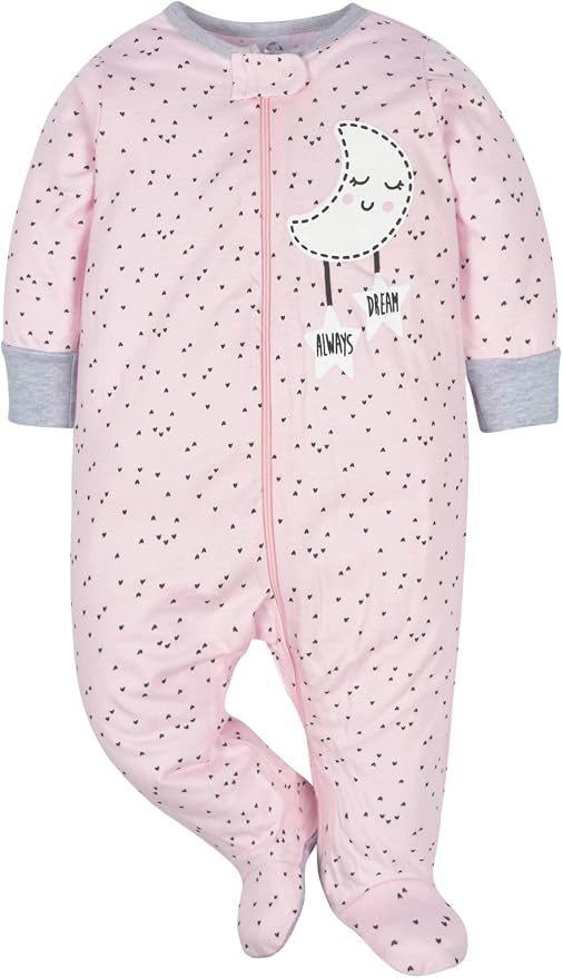 Gerber Baby Girls 4 Pack Sleep 'N Play Footie - Image 4