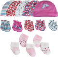 Newborn Baby Boy Girl Caps Mittens Socks Set Cotton Baby Essentials Accessories by MAMIMAKA
