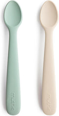 mushie Silicone Baby Feeding Spoons | 2 Pack by mushie