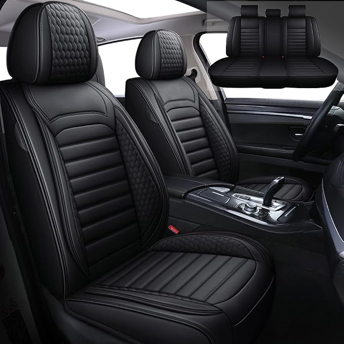 Leather Car Seat Covers for Toyota Corolla 2006-2024, Car Seat Covers Full Set by BLAWIWAL