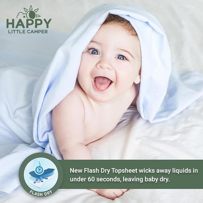 Happy Little Camper Ultra-Absorbent Natural Baby Diapers Size 3 - Image 3