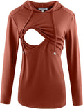 GINKANA Women's Nursing Hoodie Sweatshirt Long Sleeves Breastfeeding Maternity by GINKANA