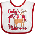 inktastic Baby's First Christmas Baby Bib by Inktastic
