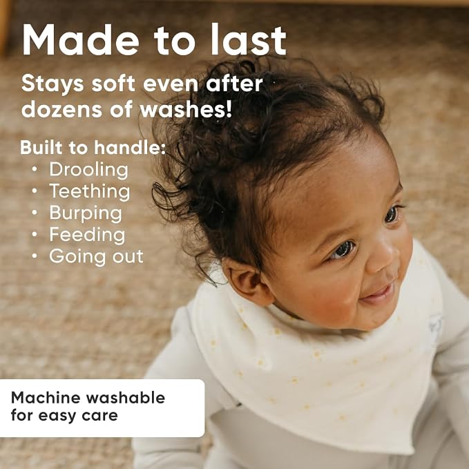 Copper Pearl 4 Pack Soft Cotton Baby Bibs - Image 3