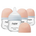 Natural Glass Baby Bottle Wide Neck, Newborn Anti-Colic Baby Bottle, Includes by yanyoyo