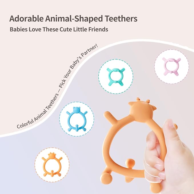 Pigeon Silicone Baby Teether – Multi-Textured Teething Relief Toys, Lightweight - Image 7