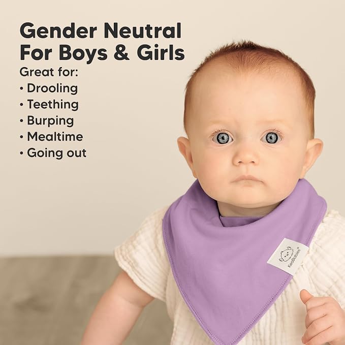 8-Pack Organic Baby Bandana Bibs - Image 6