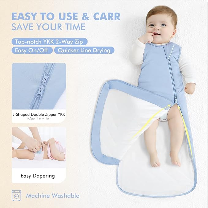 HAPIU Rayon Made from Bamboo Winter Baby Sleep Sack 2.5 TOG, 2-Way Zipper YKK - Image 3