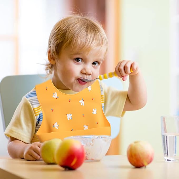Baby Silicone Feeding Bibs - Image 7