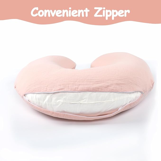 Hooyax Muslin Nursing Pillow Covers Only, Soft and Breathable Nursing Covers - Image 3