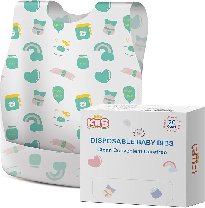 KIIS Disposable Baby Bibs for Travel by KIIS