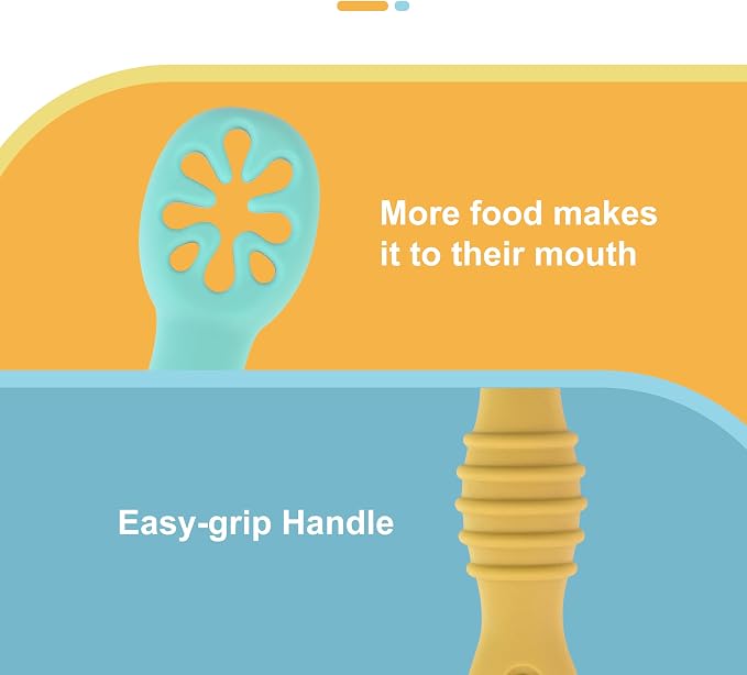8 Pcs Baby Led Weaning Utensils, First Stage Silicone Baby Spoon, Cucharas para - Image 4