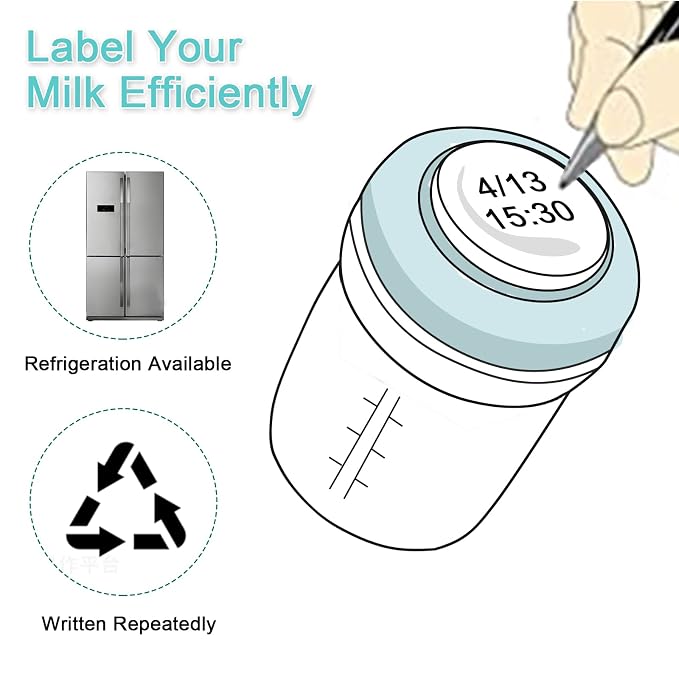 COMI Wide Neck Glass Breastmilk Collection n Storage Bottle, 6oz - Image 5