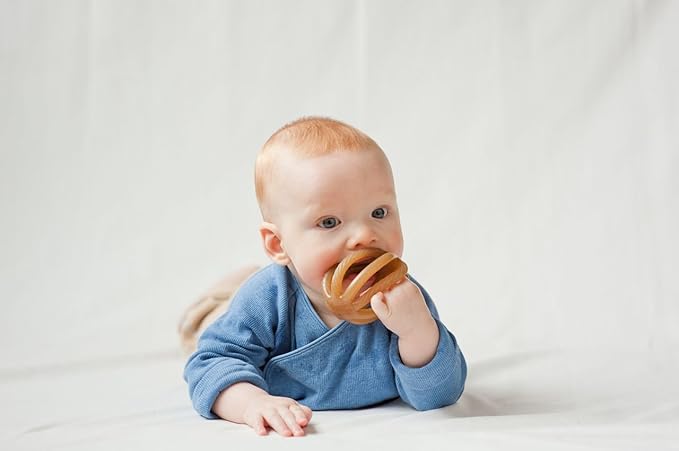 Teether for Babies Without BPA, 100 Percent Natural Rubber Toy for Infants - Image 5
