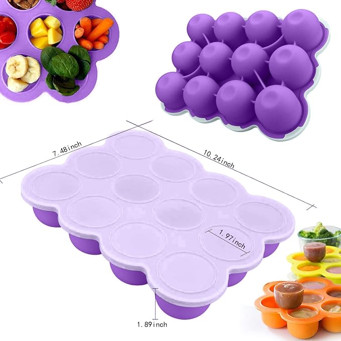 Samuelworld Baby Food Storage Container, 12 Portions x 2.5oz - Image 4