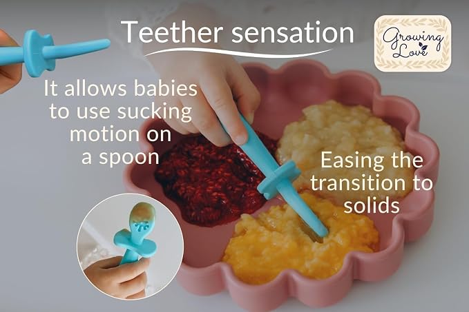 Growing Love Baby Spoons Set, Self Feeding 6 months, Baby utensils, training - Image 6