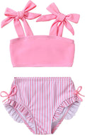 Toddler Swimsuit Girl Color Block Stripe Swimwear Baby Girl Summer Beach by MAMAMI