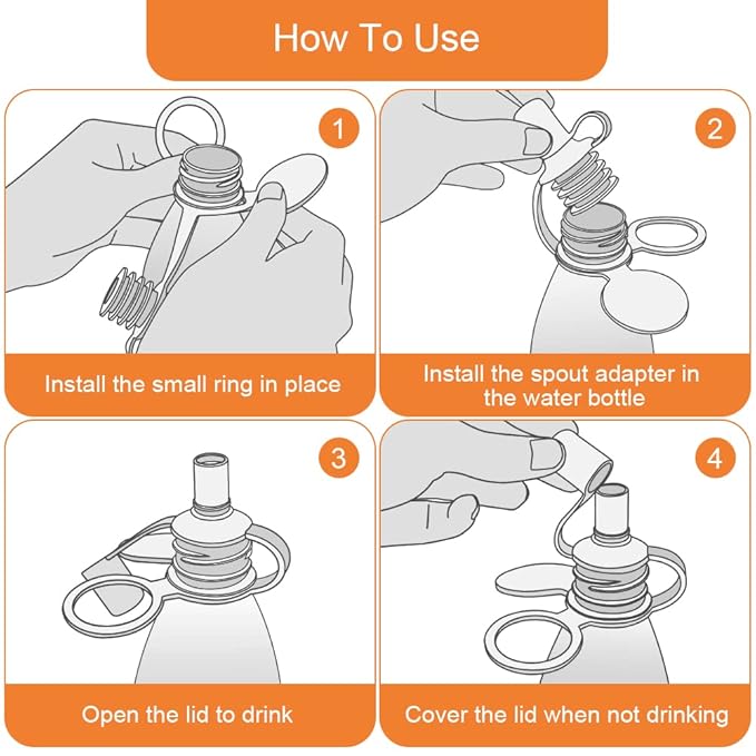 Morlike Baby Water Bottle Cap Silicone Bottles Top Spout Adapter Replacement - Image 6