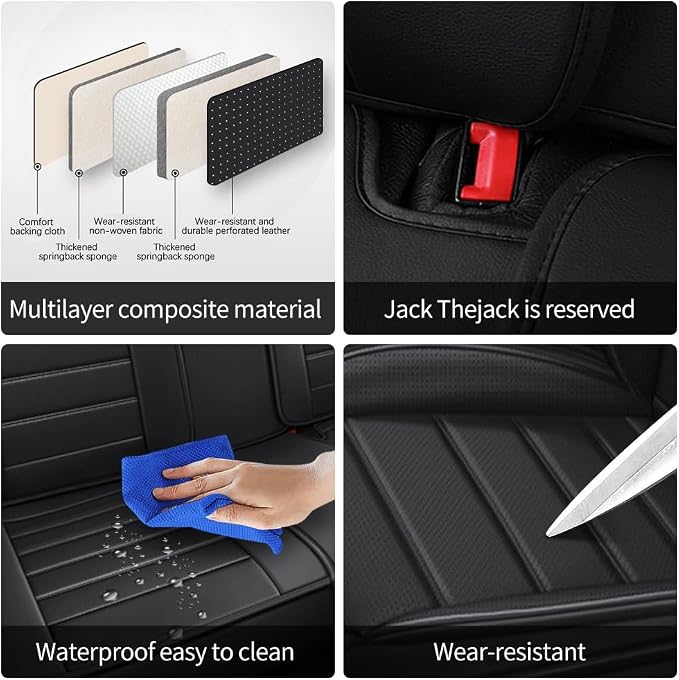 Leather Seat Cover for Ford Edge 2010-2026, Waterproof Soft Seat Covers - Image 6