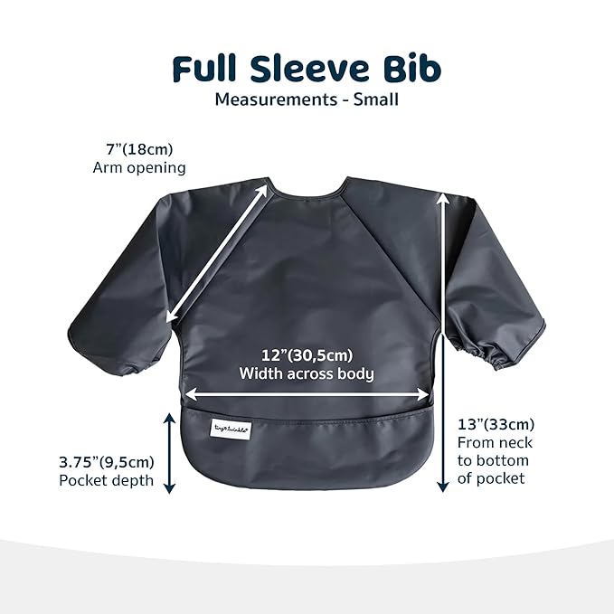 Tiny Twinkle Long Sleeve Bib for Babies & Toddlers – 2 Pack Waterproof Smock - Image 2