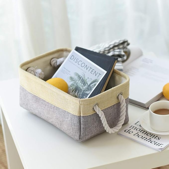 Fabric Storage Baskets for Organizing Small Baskets for Shelves, Decorative - Image 2