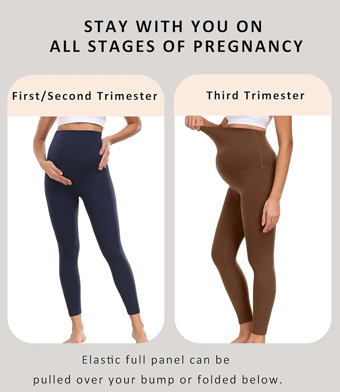 wirarpa Women's Maternity Leggings Over The Belly Pregnancy Yoga Pants Buttery - Image 5
