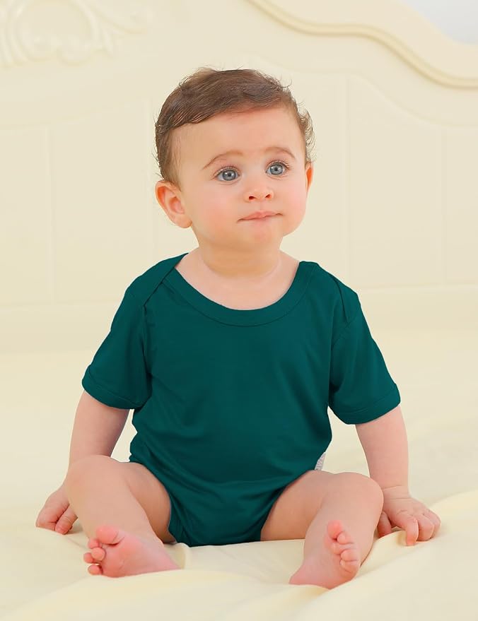 Jimonda Baby Bodysuits Rayon from Bamboo Short Sleeve Baby Boys Girls Rompers - Image 2