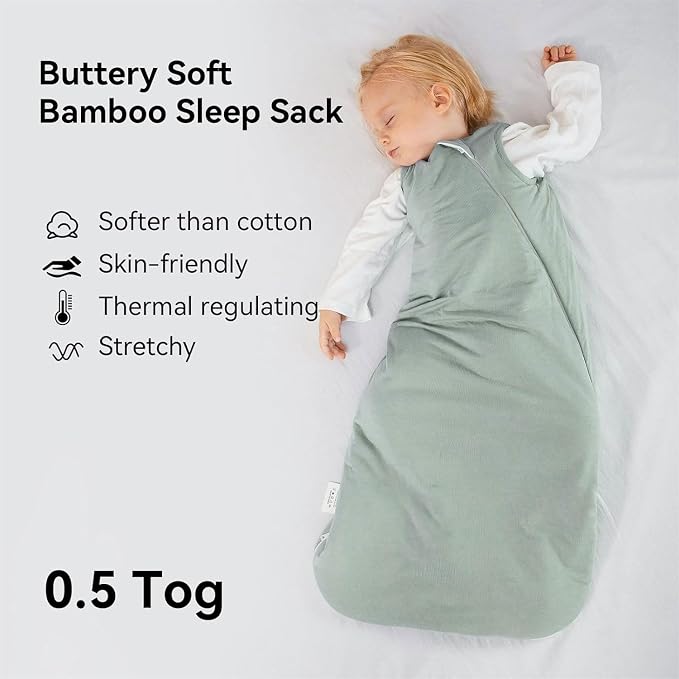 BubblePanda Rayon Made from Bamboo Sleep Sack 18-24 Months 0.5 Tog Soft - Image 2