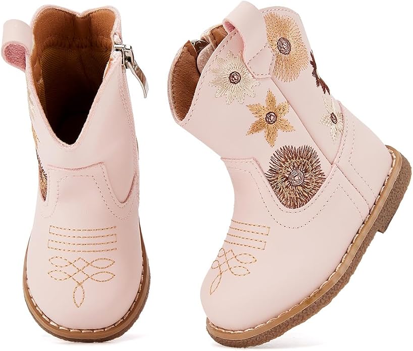 BMCiTYBM Baby Cowboy Cowgirl Boots Infant Western Shoes Boys Girls Round Toe - Image 4