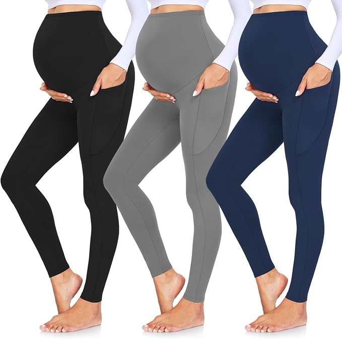 GROTEEN 3 Pack Women's Maternity Leggings by GROTEEN