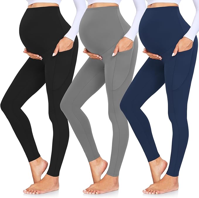 GROTEEN 3 Pack Women's Maternity Leggings by GROTEEN