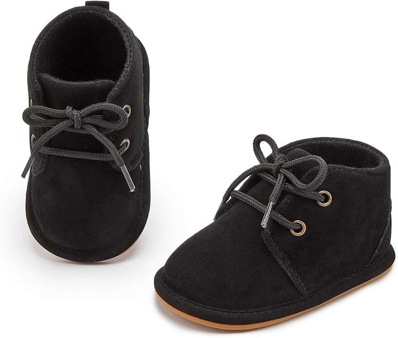 Baby Unisex Warm Snow Boots Newborn Leather Fur Lace Up Ankle Anti-Slip Rubber - Image 3