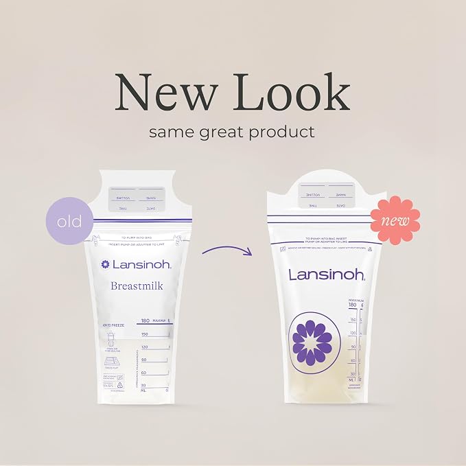 Lansinoh Breastmilk Storage Bags, Baby Essentials, Fast Freeze & Thaw Breast - Image 2