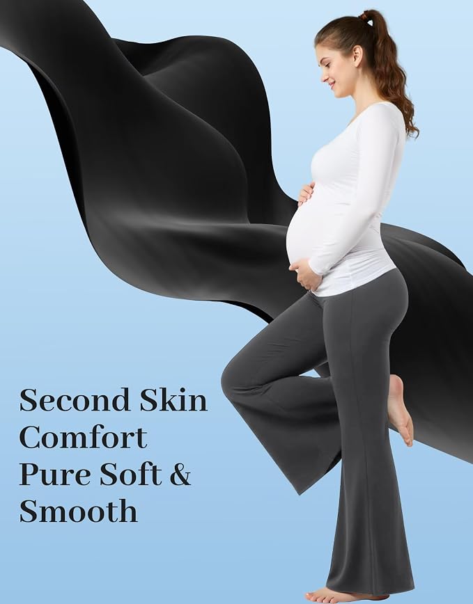 Fotociti Maternity Flare Leggings - Image 2