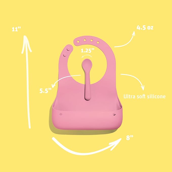 Avanchy Silicone Baby Bibs, Waterproof, Adjustable, BPA Free, Soft Unisex Set - Image 2