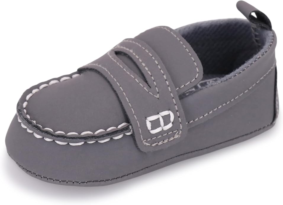 LONSOEN Baby Girls Boys Loafers Prewalker Dress Crib Shoes by LONSOEN