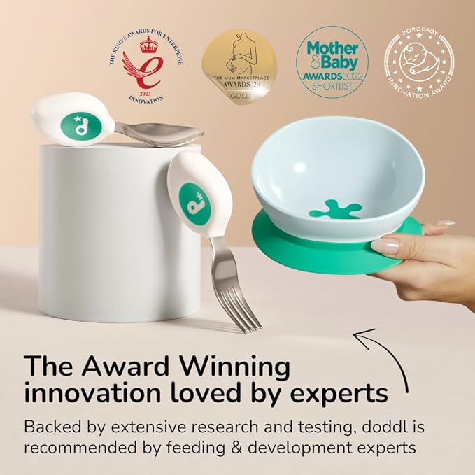 doddl Toddler Utensils, Ergonomic Fork and Spoon Set - Image 7
