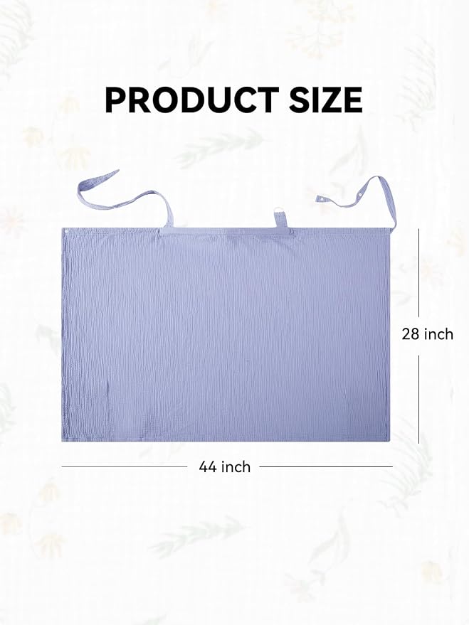 TILLYOU Muslin Nursing Cover for Baby Breastfeeding, 100% Cotton Breathable - Image 7