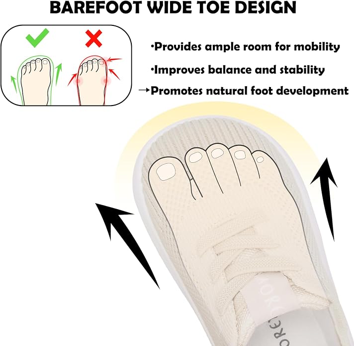 MORENDL Toddler Wide Toe Box Barefoot Shoes Baby First Walking Shoes Boys Girls - Image 3