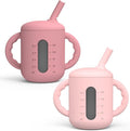 Seposeve 2 Pack Silicone Sippy Cups, Leak-Proof Baby Straw Cup by Seposeve