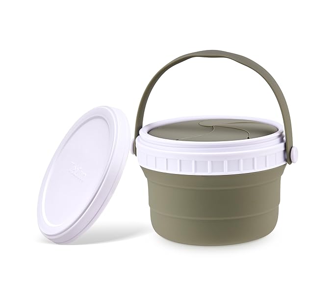No Spill Silicone Toddler Snack Containers, Detachable Silicone Flap by Tegion