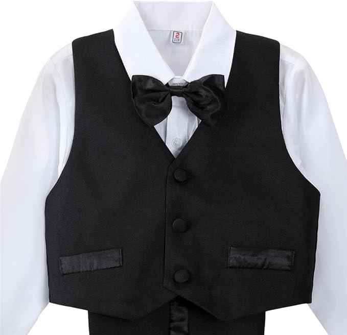 Dressy Daisy Baby Toddler Boy 5 Pcs Set Formal Tuxedo Suits No Tail Wedding - Image 5