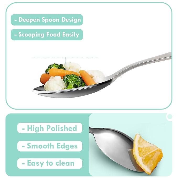Lehoo Castle Toddler Silverware Stainless Steel, Kids Forks and Spoons - Image 4