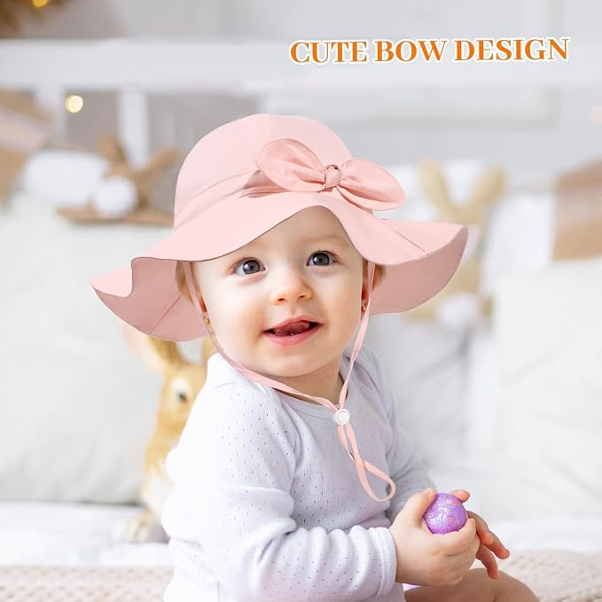 Baby Girl Sun Hat Summer Foldable Beach Hats - Image 2
