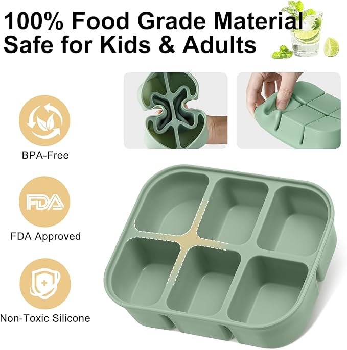 Ice Cube Tray 2 Pack – Stackable Large Silicone Ice Cube Freezer Molds & Easy - Image 3