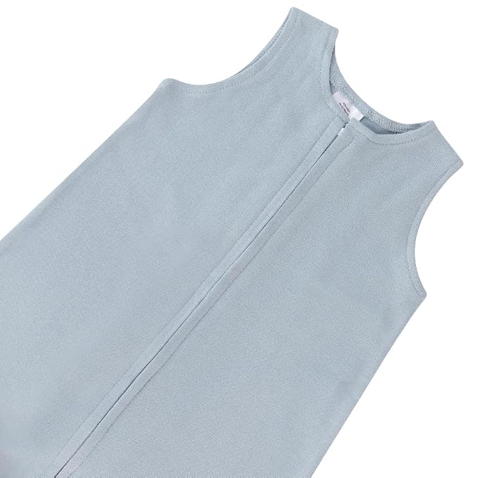Ely's & Co. 100% Cotton Wearable Blanket Baby Sleep Bag Solid Dusty Blue and - Image 8