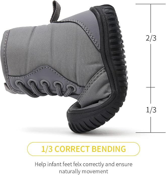 BMCiTYBM Toddler Baby Winter Snow Boots Boy Girl Faux Fur Warm Non Slip First - Image 5