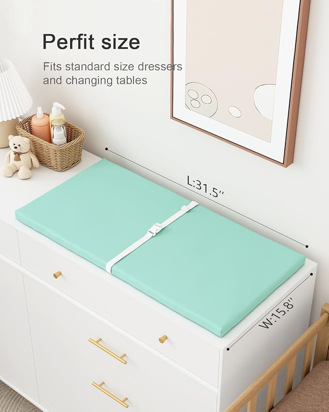 Wipeable Baby Changing Pad for Dresser and Table, Cozy Diaper Changing Pad - Image 6