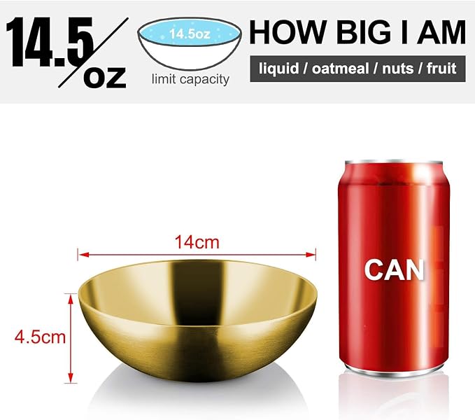 Stainless Steel Bowls for Kids, 18/8 Stainless Steel Toddler Bowl, Durable & - Image 2